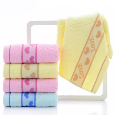 Factory Wholesale Love Pure Cotton Household Daily Use Hand Towel Gifts Couple Face Towel